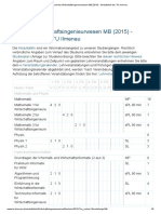 Bachelor Wirtschaftsingenieurwesen MB (2015) - Modultafeln der TU Ilmenau