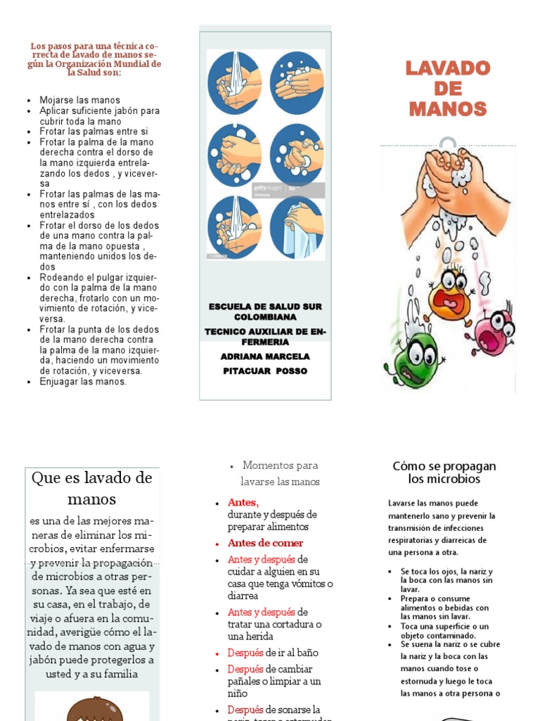 Pasos y beneficios del lavado de manos | PDF | Lavado de manos | Higiene