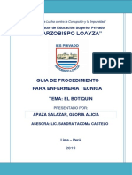 "Arzobispo Loayza": Guia de Procedimiento para Enfermeria Tecnica