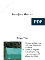 Jenis-Jenis Khemah