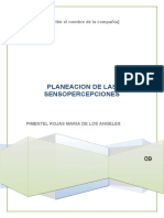 Planeación de Las Sensopercepciones