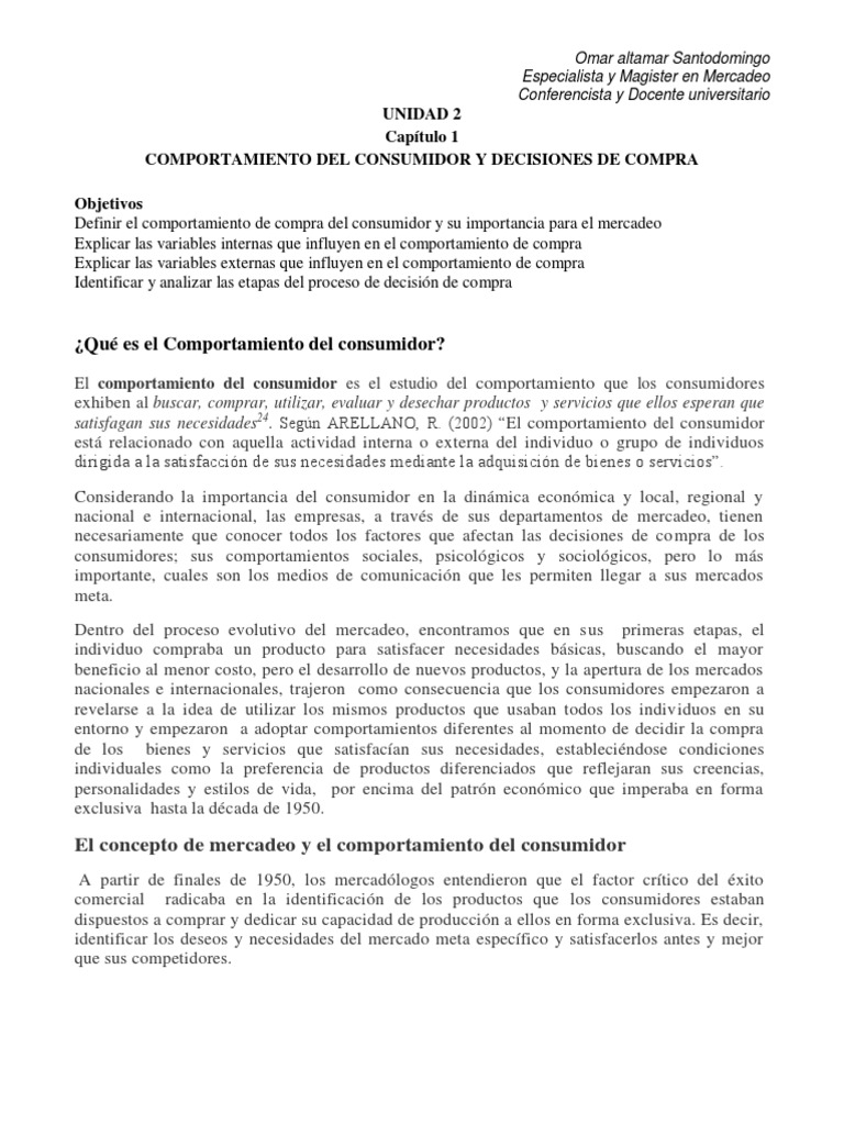 Comportamiento del Consumidor y Compra | PDF | Comportamiento del ...