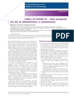 From The Frontline of COVID-19 - How Prepared Are We As Obstetricians: A Commentary