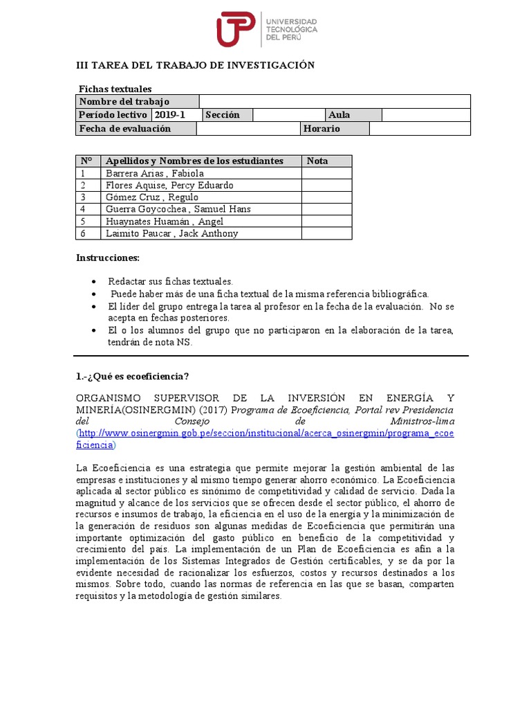 Iii Tarea Del Trabajo de Investigación (1) (1) Ima . | PDF ...