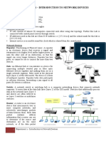 Experiment 1 - Introduction To Network Devices