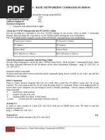 Experiment 5 - Basic Networking Commands in Msdos