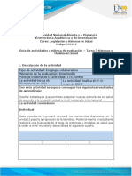 Guía de Actividades y Rúbrica de Evaluación - Tarea 3 - Sistemas y Modelos en Salud