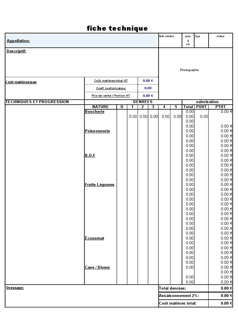 Modele de Fiche Technique1 | PDF | Wellness | Technology & Engineering