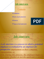 Job Interview: Definition Role of Job Interview Process Types of Job Interview