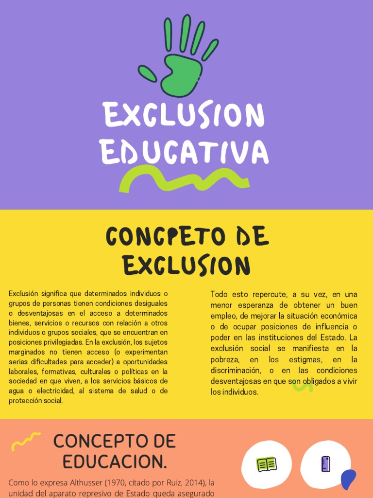 ¿Qué es exclusión en la educación
