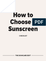 How To Choose A Sunscreen Checklist