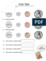 Math Coins Test