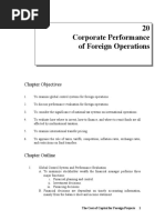 20 Corporate Performance of Foreign Operations: Chapter Objectives