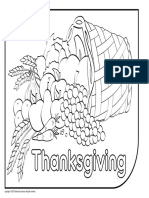 Thanksgiving Basket Colouring