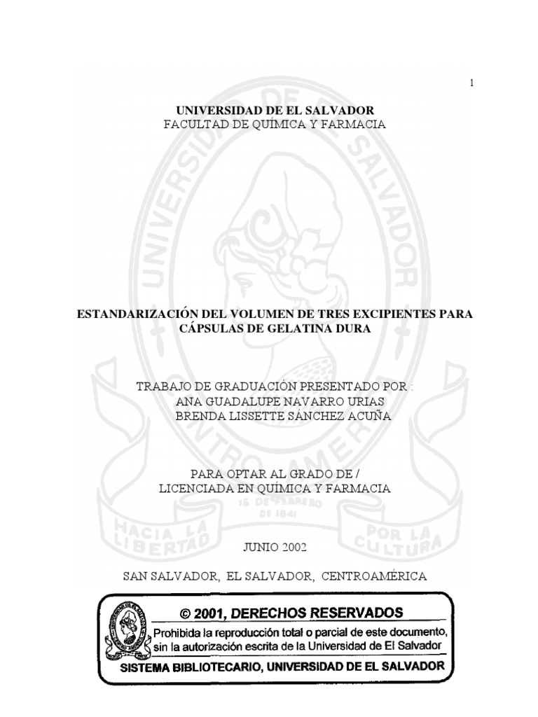 Cuanto Tarda Una Capsula En Disolverse En El Estomago Estandarizacion Del Volumen de Tres Excipientes para Cápsulas de Gelatina  Dura | PDF | Adsorción | Densidad