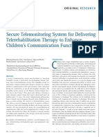 Secure Telemonitoring System For Delivering Telerehabilitation Therapy To Enhance Children's Communication Function To Home