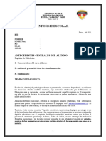 Formato de Informe Escolar 2021