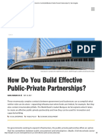 How Do You Build Effective Public-Private Partnerships