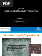 Fundamentals of Computer Programming: Functions - II