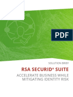 Rsa Securid Suite: Accelerate Business While Mitigating Identity Risk