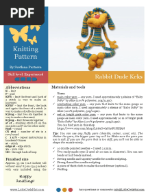 Knitting Pattern: Rabbit Dude Keks