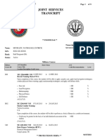 Joint Services Transcript: of 1 Mcgrady, Nathanael Patrick 8