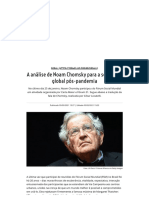 A análise de Noam Chomsky para a sociedade global pós-pandemia - Vermelho
