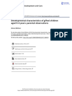 Developmental Characteristics of Gifted Children Aged 0 6 Years Parental Observations