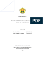 Dividend Policy: Compiled To Fulfill The Duties of Financial Management Courses Lecturer: Prof. Dr. Isti Fadah, M.Si
