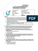 Soal UAS Pesawat Angkat TMK 2 TA 2020-2021.