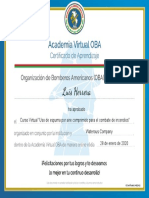 Certificado Oba