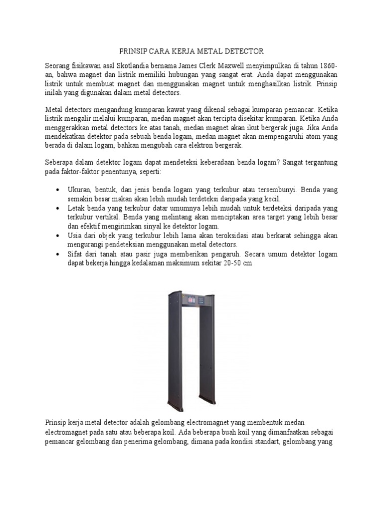 Prinsip Cara Kerja Metal Detector PDF