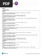 Answer Key Unit 1: Language Test A