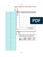 Analytical Calibration Using A Simple Linear Curve Fit, With Error Estimation