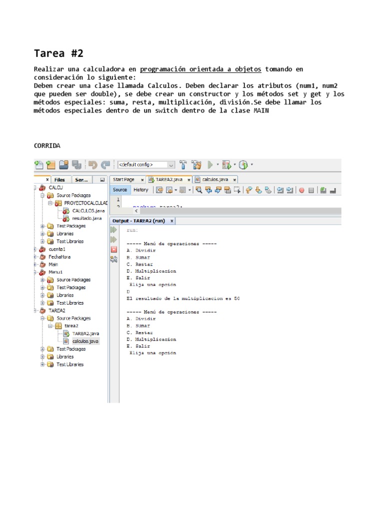 TAREA2 | PDF | Constructor (Programación Orientada a Objetos ...