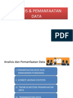 Pokok Bahasan 4 Analisis & Pemanfaatan Data