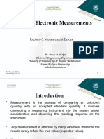 Electric and Electronic Measurements: Lecture-5:Measurement Errors