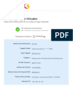 Compras y Pagos Virtuales: Datos de Confirmación de Su Compra o Pago Realizado