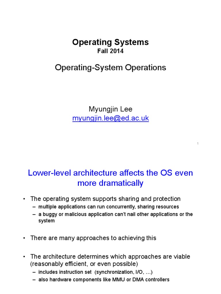 02 Operations | PDF | Operating System | Input/Output