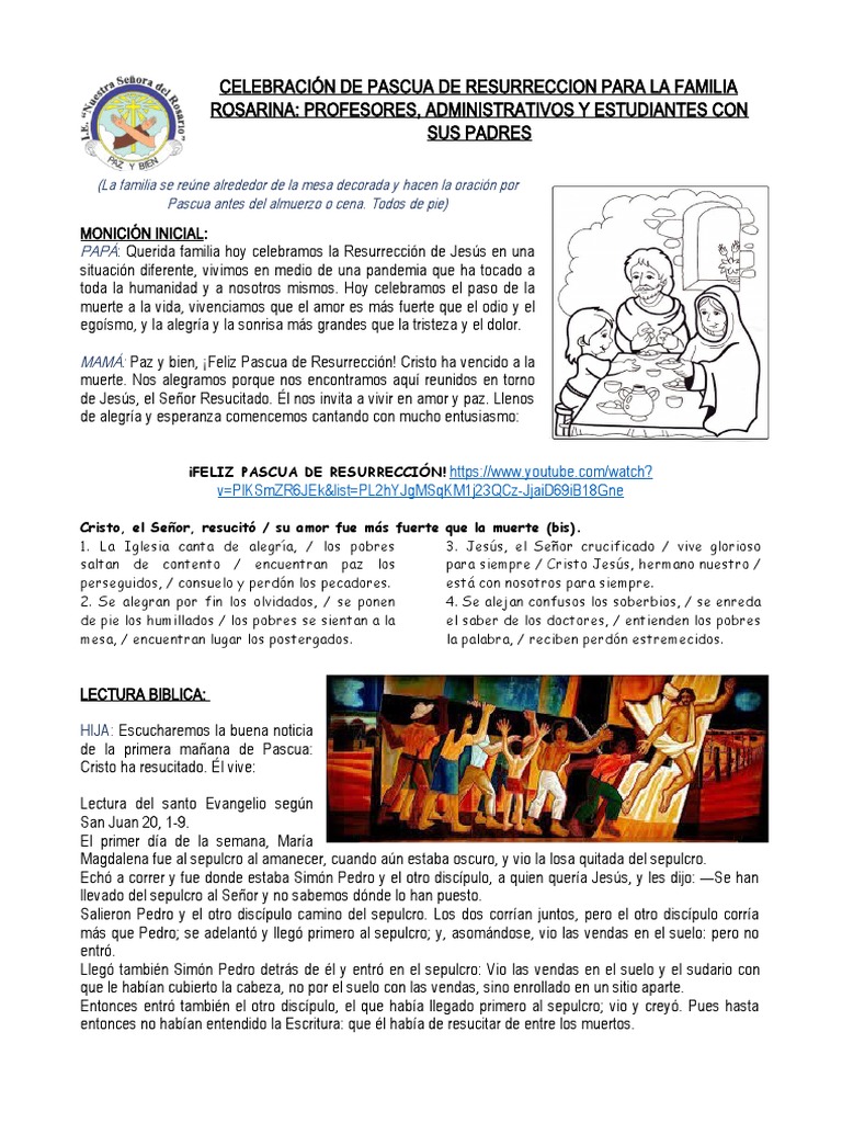 Celebración Familiar de Pascua | PDF | La resurrección de Jesús ...
