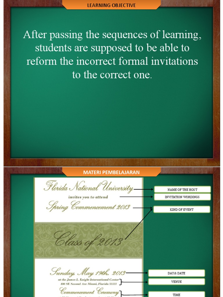 Formal Invitation PDF Verb Noun