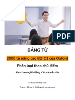 Oxford 5000 Words by Topic With Vietnamese Definition and Example Sentences
