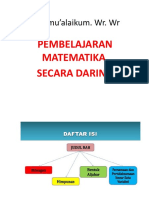 Assalamu'alaikum. Wr. WR: Pembelajaran Matematika Secara Daring