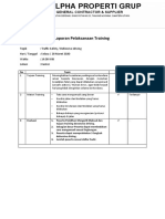 4.1.9 Laporan Training Devensive Driving