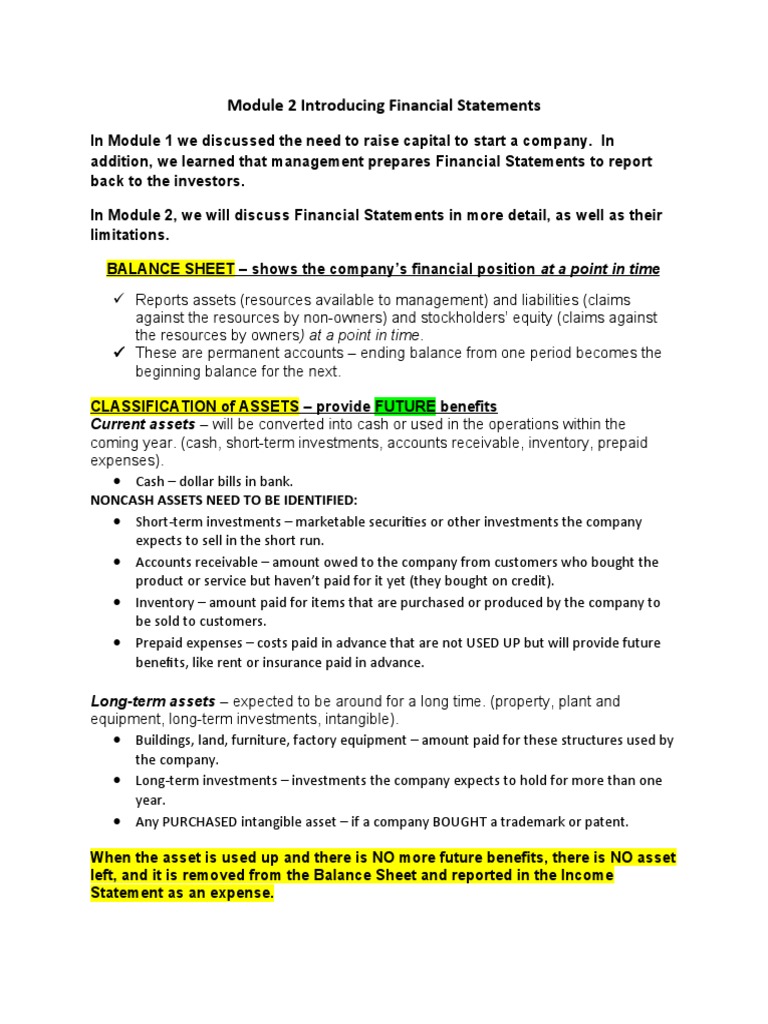 Understanding Financial Statements Basics | PDF | Equity (Finance ...