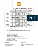 Jadual Perlaksanaan Ujian Segak Ogos 2020