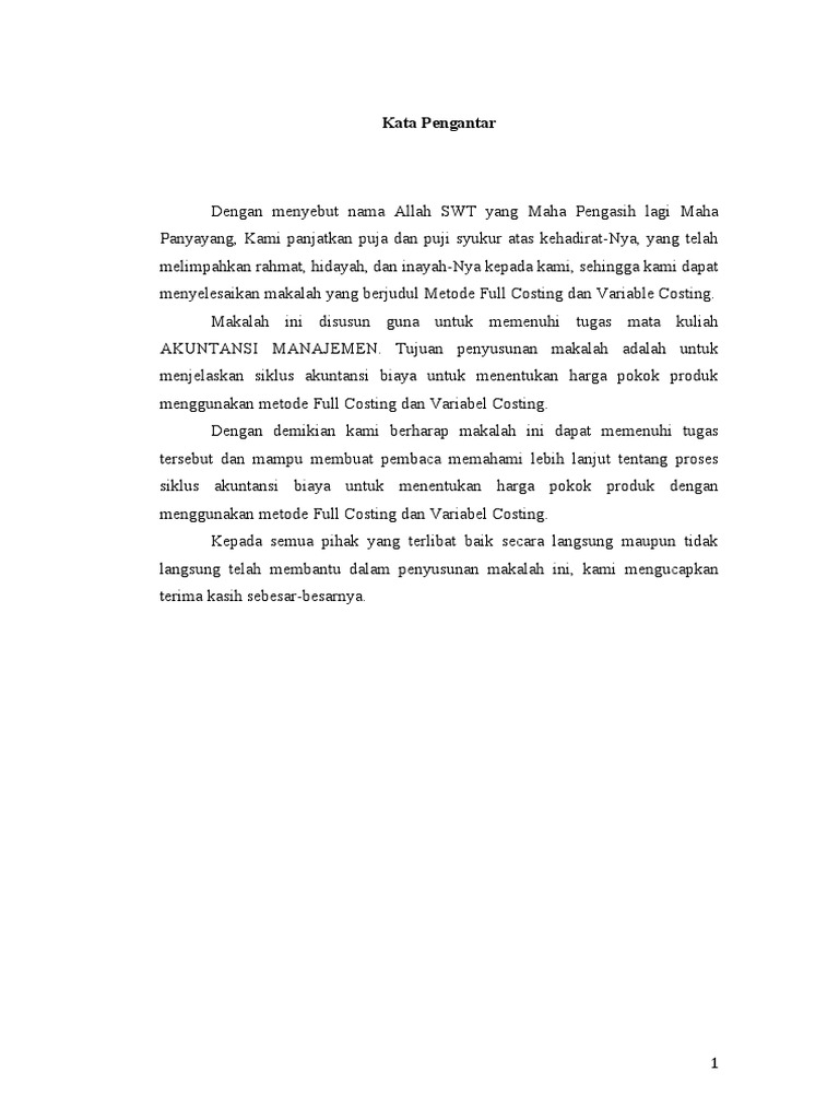 Makalah Metode Full Coasting Dan Variable Coasting | PDF | Bisnis ...