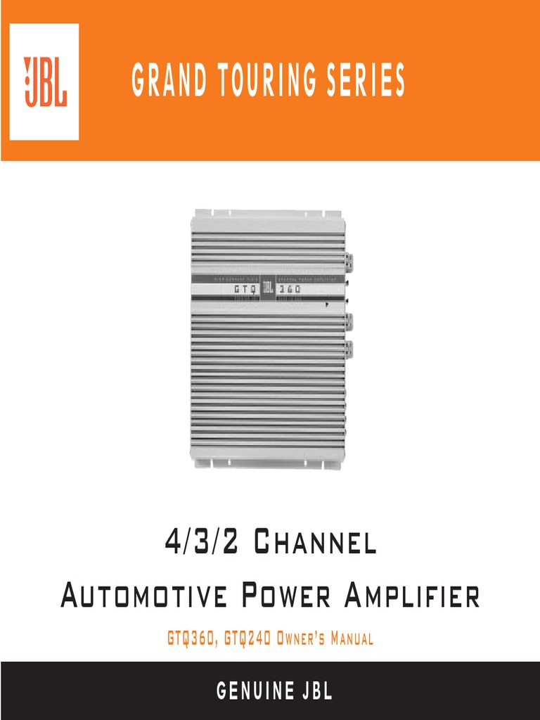 Manual Módulo JBL GTQ240 | PDF | Amplifier | Loudspeaker