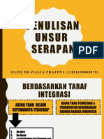 Deavalia Pratiwi-Penulisan Unsur Serapan