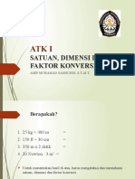 Satuan Dimensi Dan Faktor Konversi ATK I